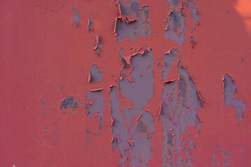 Metallic surface with paint and rust