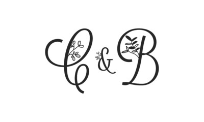 C&B floral ornate letters wedding alphabet characters