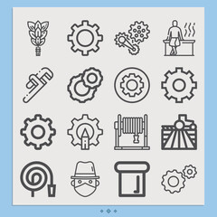 Simple set of tubing related lineal icons.