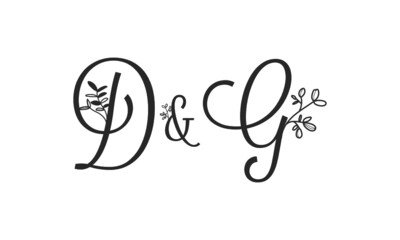 D&G floral ornate letters wedding alphabet characters