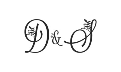 D&S floral ornate letters wedding alphabet characters