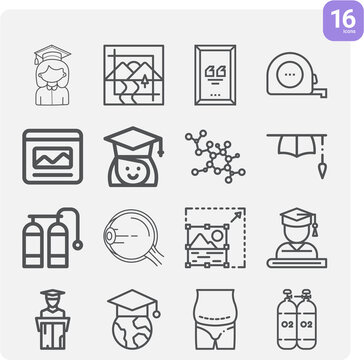 Simple set of under related lineal icons.