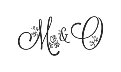 M&O floral ornate letters wedding alphabet characters