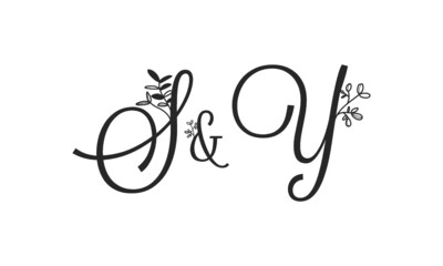 S&Y floral ornate letters wedding alphabet characters