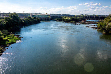 Salto Grande Hydroelectric Plant  is located on the Paranapanema River between the municipalities of Salto Grande and Cambara