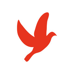 bird dove icon, flat style
