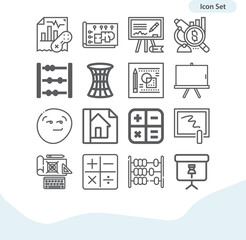 Simple set of variables related lineal icons.