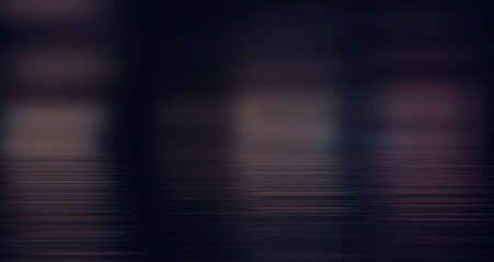 Wet asphalt, night view, neon reflection on the concrete floor. Night empty stage. Dark abstract background, dark street. Night city after rain, wet surface. Blurred background, night bokeh.