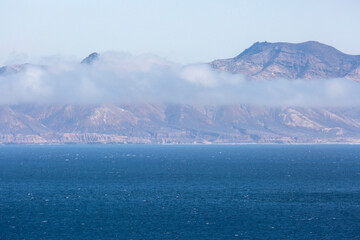 Landscape view of the beach on Santa Rosa Island during the day in Channel Islands National Park (California).