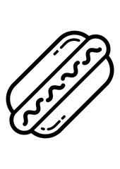Hotdog Flat Icon Isolated On White Background