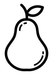 Pear Flat Icon Isolated On White Background