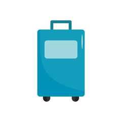 travel suitcase icon, flat style