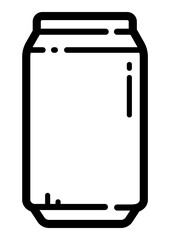 Soda Can Flat Icon Isolated On White Background