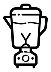 Blender Flat Icon Isolated On White Background