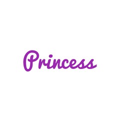 ''Princess'' Word Illustration / Sign / Lettering / To Print / For Design / Development / Web/App Development