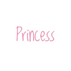 Obraz na płótnie Canvas ''Princess'' Word Illustration / Sign / Lettering / To Print / For Design / Development / Web/App Development