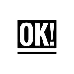 ''Ok'' Word Illustration / Sign / Lettering /To print / For Design