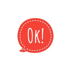 ''Ok'' Word Illustration / Sign / Lettering /To print / For Design