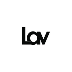 lav letter original monogram logo design