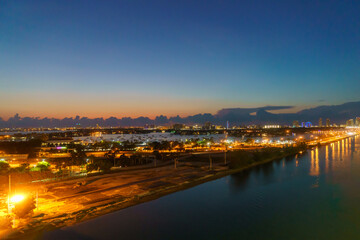 Fototapeta na wymiar Sunrise in Miami South Florida