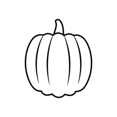 pumpkin vegetable icon, line style