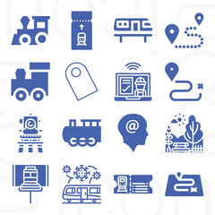 16 pack of direct  filled web icons set