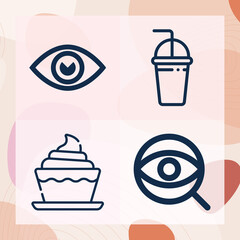 Simple set of hole related lineal icons