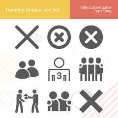 Simple set of relatives related filled icons.
