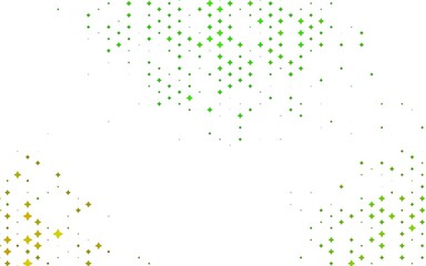 Light Green vector pattern with christmas stars.