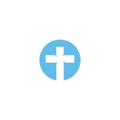 symbol of Christian cross,vector icon logo illustration