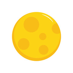 Obraz premium full moon icon, flat style