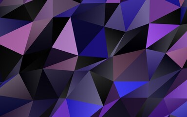 Dark Purple vector polygon abstract layout.