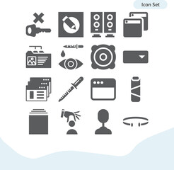 Simple set of filling related filled icons.