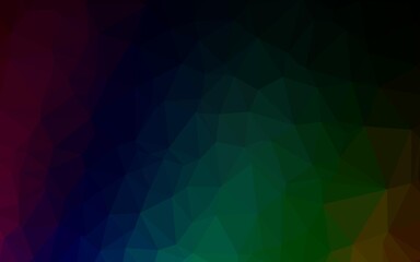 Dark Multicolor, Rainbow vector low poly layout.