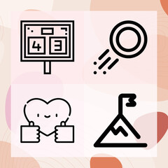 Simple set of opportunity related lineal icons