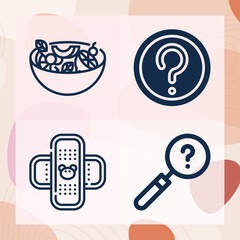 Simple set of scratch related lineal icons