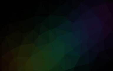 Obraz premium Dark Green vector low poly texture.