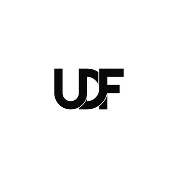 udf letter original monogram logo design
