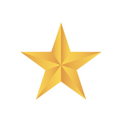 Obraz premium golden star icon, flat style