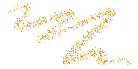 Golden glitter confetti.