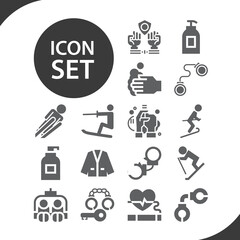 Simple set of powder related filled icons.