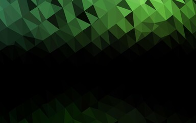 Dark Green vector triangle mosaic template.