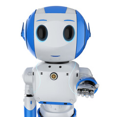 Obraz na płótnie Canvas cute artificial intelligence robot hand open