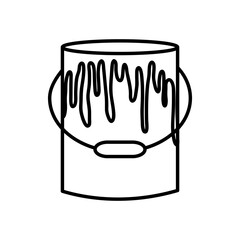 paint can icon, line style