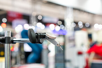 Accuracy and precision indicator dial gauge setting on stand equipment for measuring dimension and other for industrial