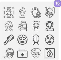 Simple set of paralysis related lineal icons.
