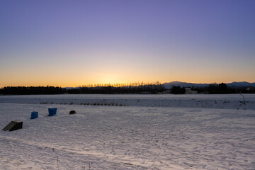 北国の夕日