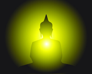 Buddha image in Thailand vector illustration