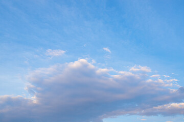 Naklejka na ściany i meble clouds at sunset altocumulus warm