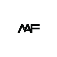 maf letter original monogram logo design